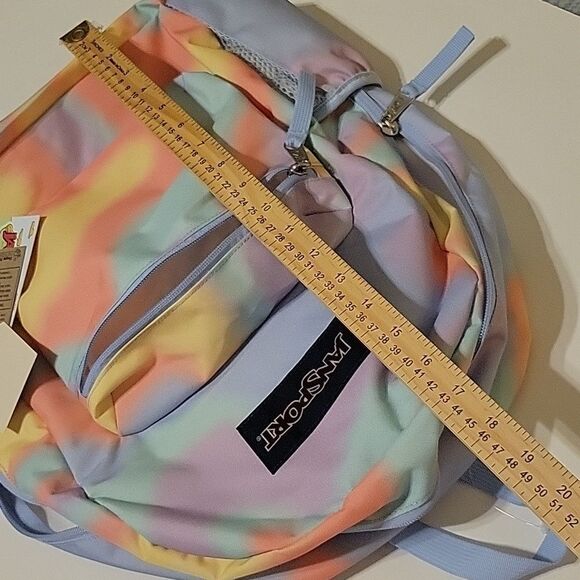 NEW JANSPORT PASTEL RAINBOW WATERCOLOR BACKPACK TRAVEL SCHOOL NWT - Picture 12 of 14